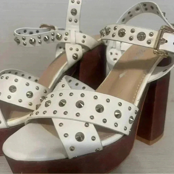 Pazzle Studded Chunky Heels - Picture 3 of 12